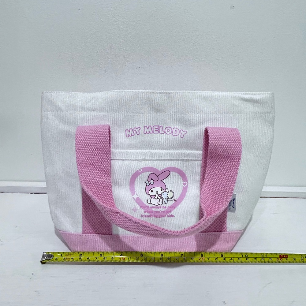 Sanrio My Melody Pink & White Mini Canvas Tote Bag - Picture 9 of 10